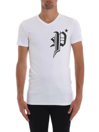 Shop Philipp Plein Gods T-shirt In White