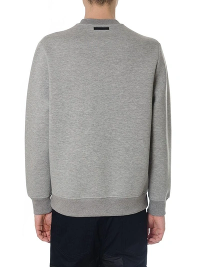 Shop Diesel Black Gold Gray Sweatshirt With Black Spray Effect In Grey