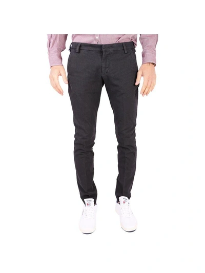 Shop Entre Amis Cotton Blend Trousers In Anthracite
