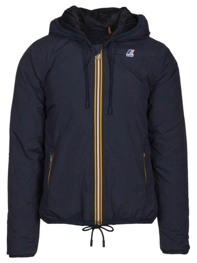 Shop K-way Jacques Ripstop Marmotta Jacket In Depht-blue-antracite