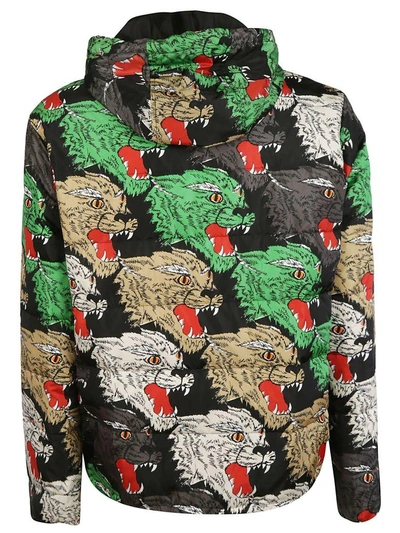 Shop Gucci Angry Cat Hoodie In Multicolor