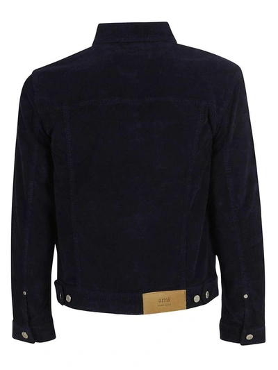 Shop Ami Alexandre Mattiussi Denim Jacket In Navy