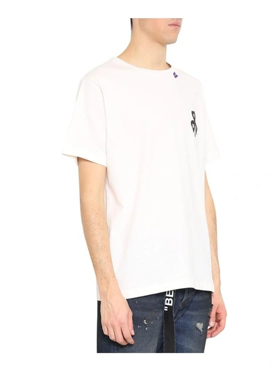 Shop Off-white Globe Cotton T-shirt In Bianco