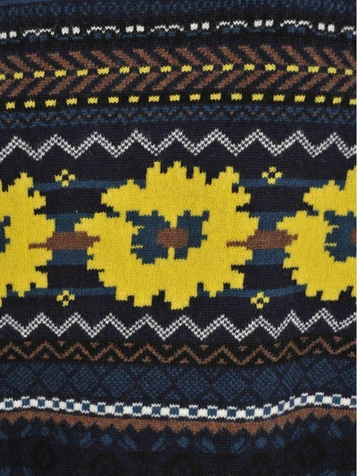 Shop Sacai Knit Multicolor In Navy