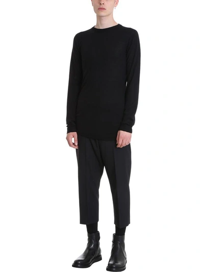 Shop Rick Owens Black Wool Sweater