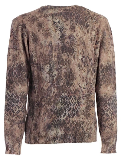 Shop Etro Printed Sweater In Beige