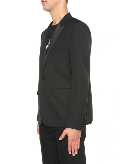 Shop Saint Laurent Single Breasted Jacket In Nero