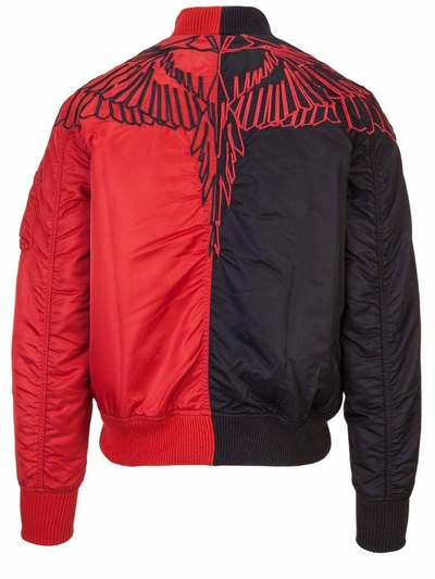 Shop Marcelo Burlon County Of Milan Jacket In Rosso Bianco