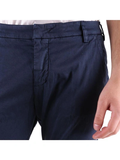 Shop Entre Amis Stretch Cotton Trousers In Blue