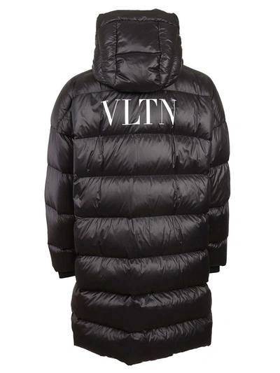 Shop Valentino Oversized Down Jacket In 0no Nero