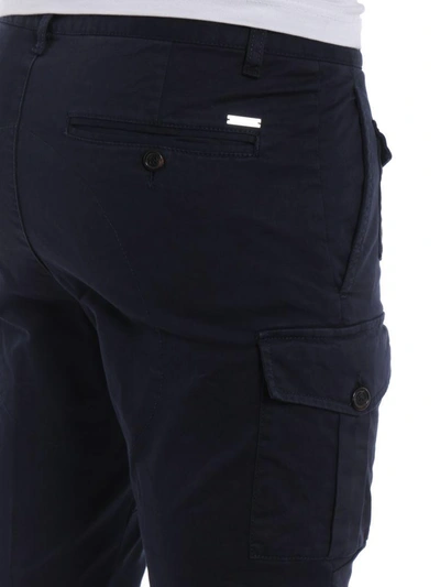 Shop Dsquared2 Slim Cargo Trousers In Dark Blue