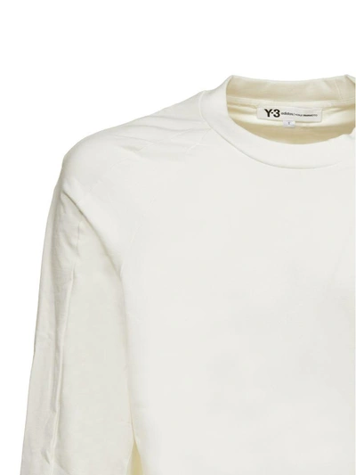 Shop Y-3 3-stripes T-shirt In Bianco