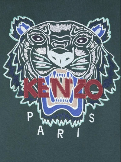 Shop Kenzo Cotton Sweatshirt In Pine