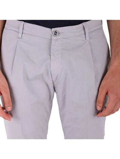 Shop Re-hash Re Hash Cotton Blend Trousers In Pearl Grey