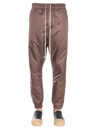 Shop Rick Owens Track Trousers In Marrone