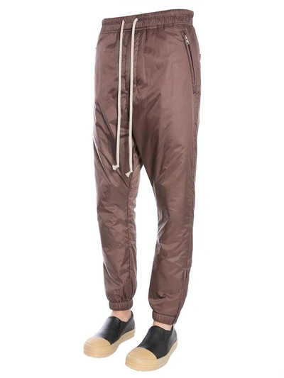 Shop Rick Owens Track Trousers In Marrone