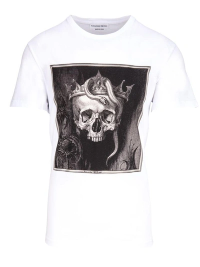 Shop Alexander Mcqueen T-shirt In Bianco