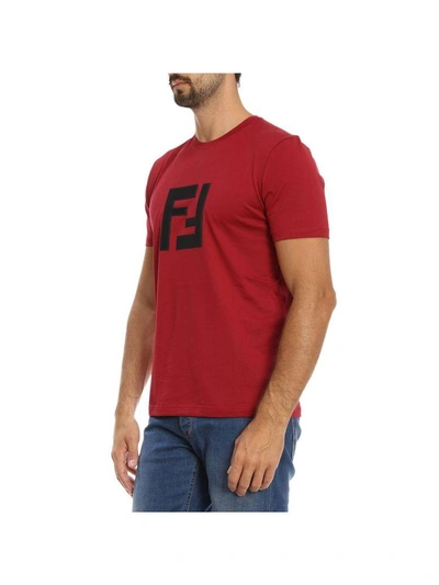 Shop Fendi T-shirt T-shirt Men  In Red