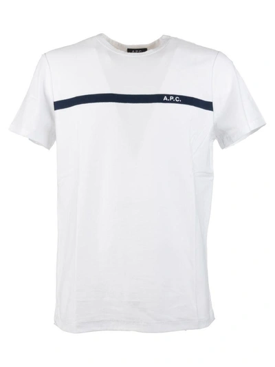 Shop Apc A.p.c. Yukata T-shirt In Bianco-blu