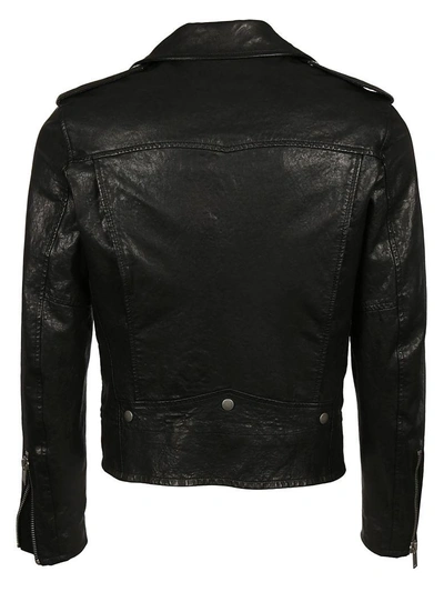 Shop Saint Laurent Classic Biker Jacket In Noir