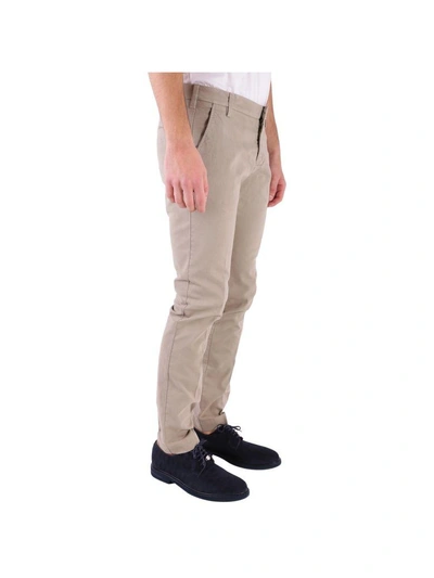 Shop Entre Amis Cotton Blend Trousers In Beige