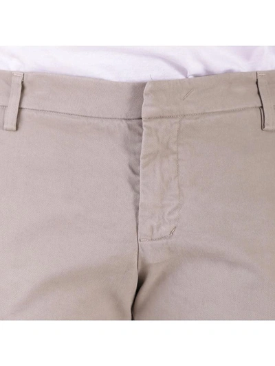 Shop Entre Amis Cotton Blend Trousers In Beige