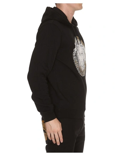 Shop Versace Medusa Hoodie In Black