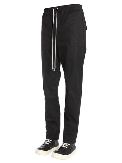 Shop Rick Owens Long Astaires Trousers In Nero
