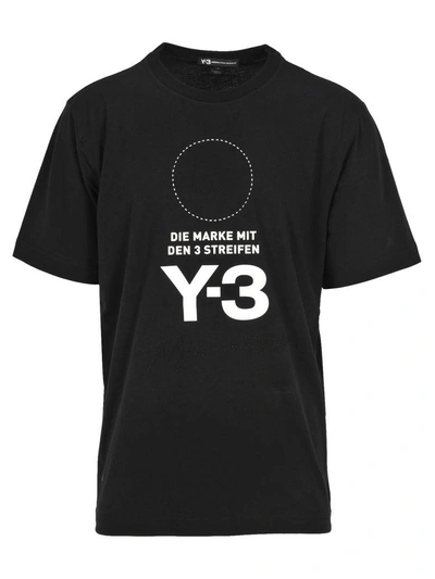 Shop Y-3 Adidas Y3 Tshirt Macro Logo In Black