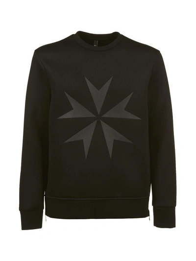 Shop Neil Barrett Printed Sweatshirt In Nero