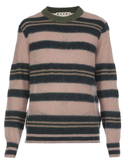 Shop Marni Wool Sweater In Blue-navy-green