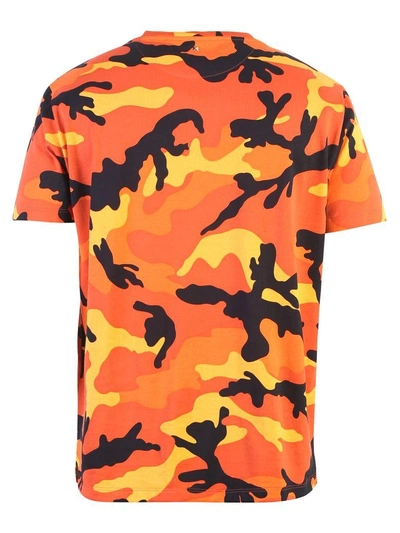 Shop Valentino Orange Printed T-shirt In Multi