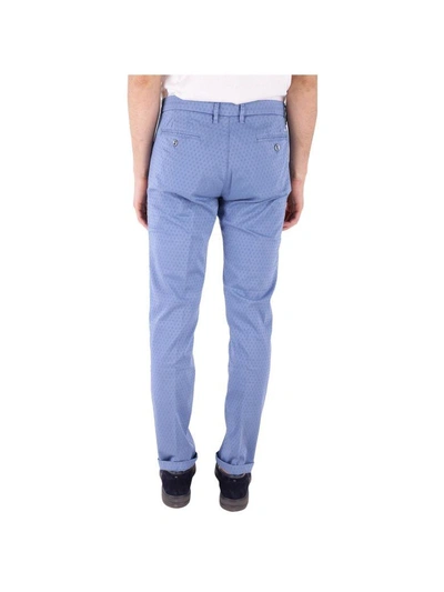 Shop Re-hash Cotton Blend Trousers In Light Blue