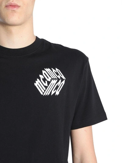 Shop Mcq By Alexander Mcqueen Round Collar T-shirt In Nero
