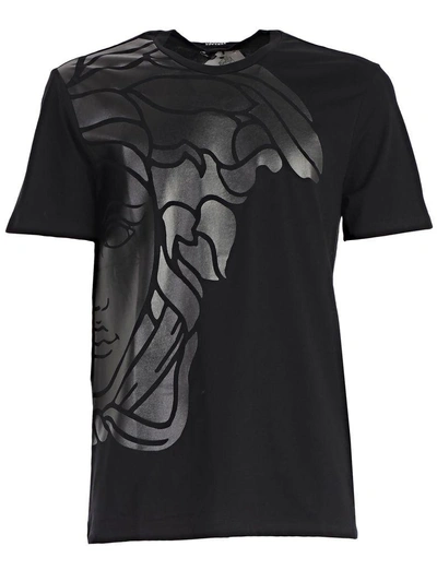 Shop Versace Medusa Print T-shirt In Vblack Print