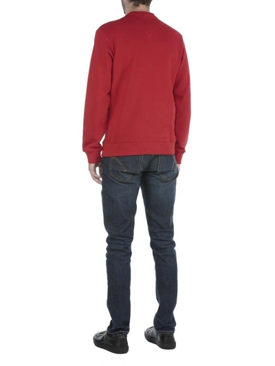 Shop Kenzo Cotton Sweatshirt In Medium Red