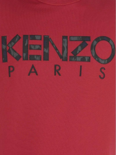 Shop Kenzo Cotton Sweatshirt In Medium Red