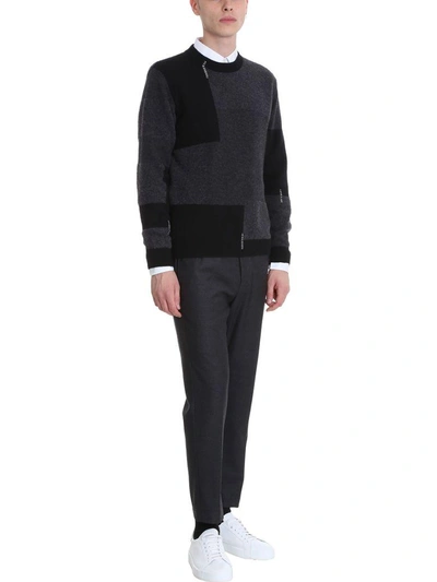 Shop Mauro Grifoni Black Wool Sweater In Grey