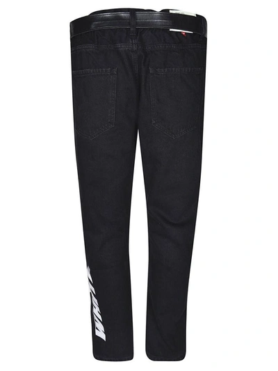 Shop Off-white Low Crotch Jeans In Nero