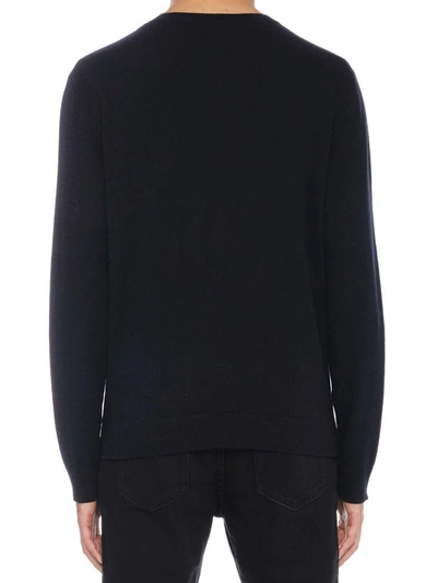 Shop Valentino 'flamingos' Sweater In Black