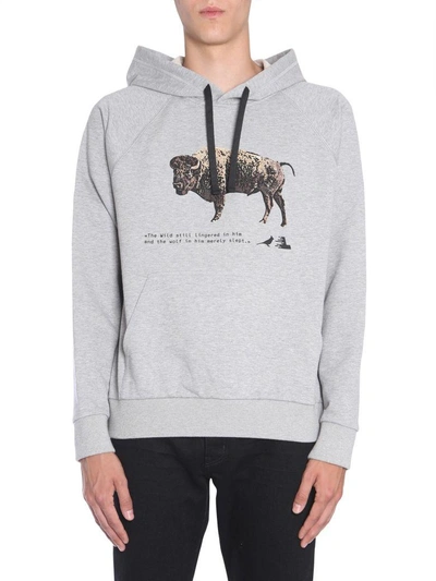 Shop Lanvin Hodded Sweatshirt In Grigio