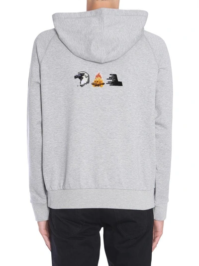 Shop Lanvin Hodded Sweatshirt In Grigio