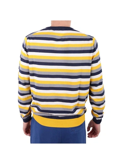 Shop Sun 68 Cotton Sweater In Yellow - Multicolor