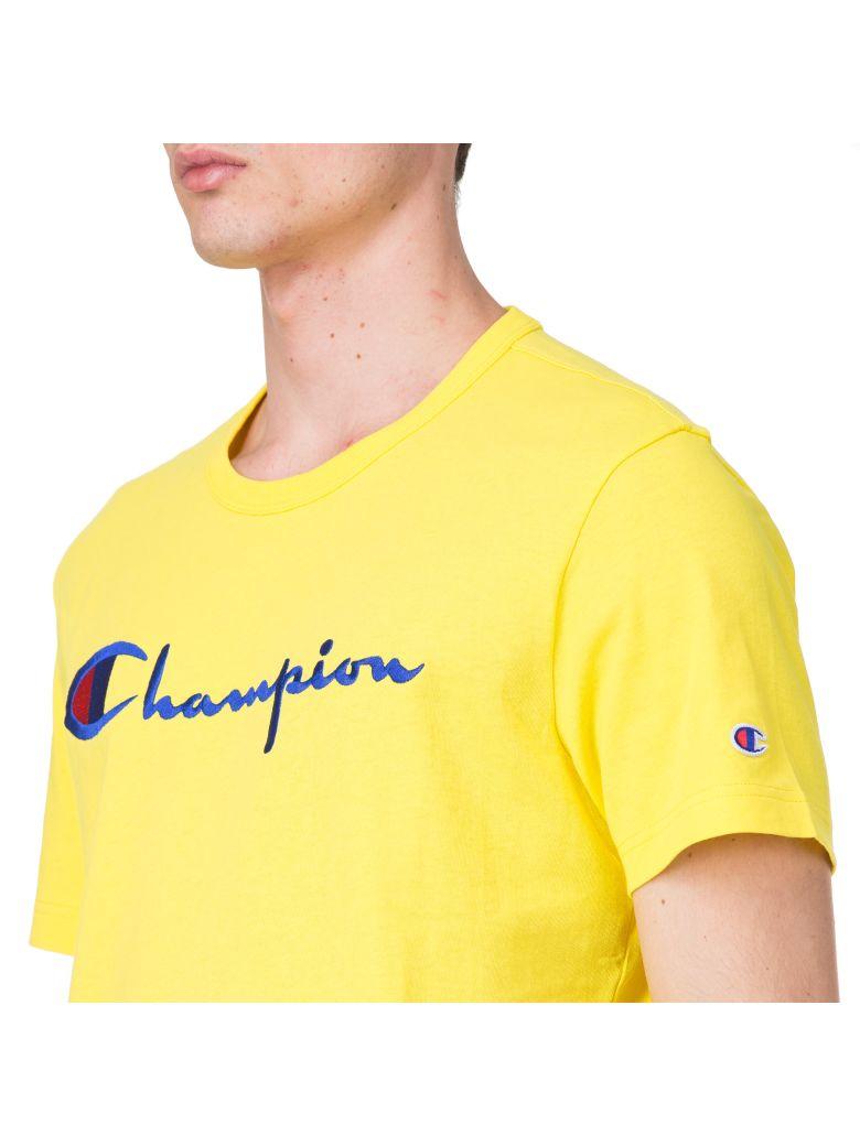 Champion T-shirt With Large Logo In Yellow - Yellow | ModeSens