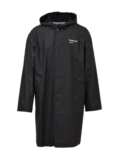 Shop Off-white Black Quote Raincoat