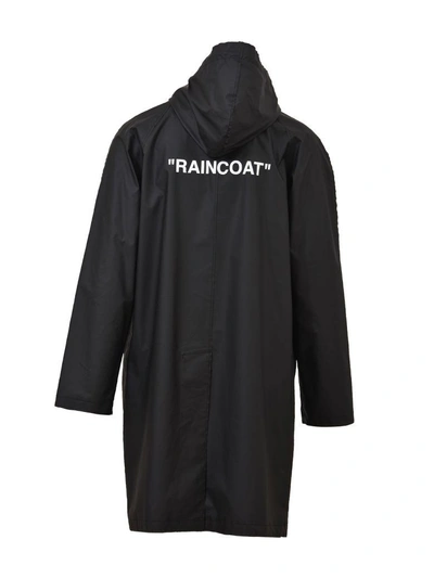 Shop Off-white Black Quote Raincoat