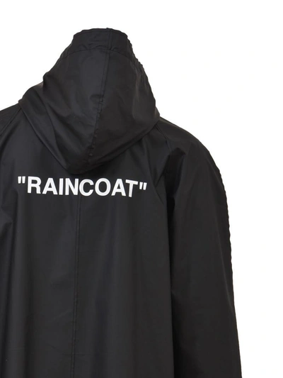 Shop Off-white Black Quote Raincoat