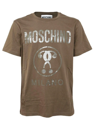 Shop Moschino Logo Print T-shirt In Verde