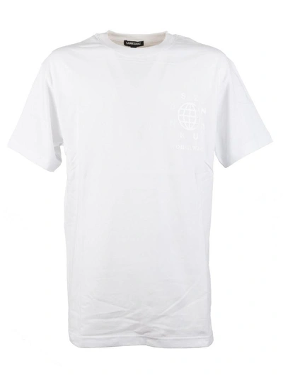 Shop Sankuanz World Wide T-shirt In Bianco