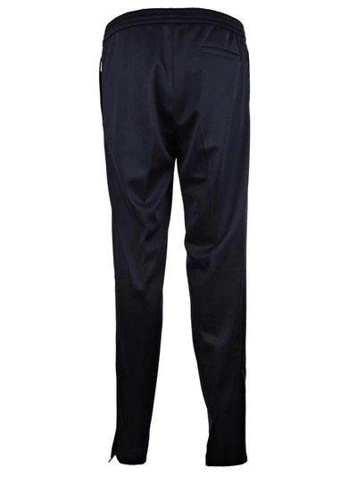Shop Valentino Side Stripe Track Pants In Navy/avorio
